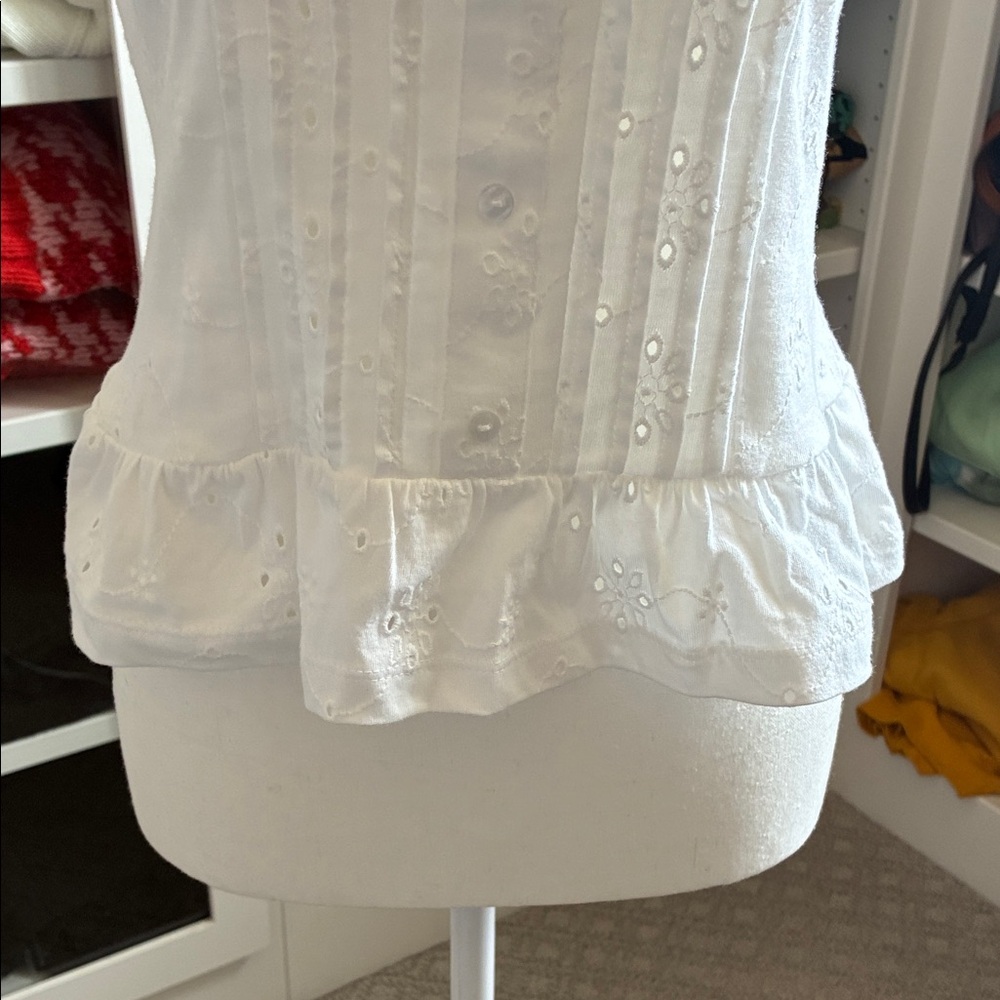 ASOS White Ruffle Trim Blouse - Picture 4 of 6